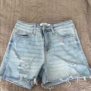 Judy Blue Distressed Blue Jean Shorts